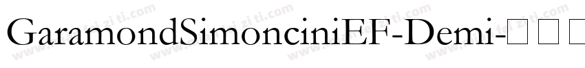 GaramondSimonciniEF-Demi字体转换