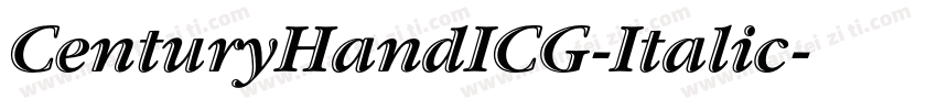 CenturyHandICG-Italic字体转换