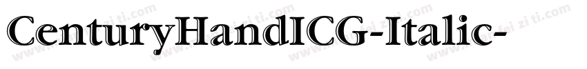 CenturyHandICG-Italic字体转换