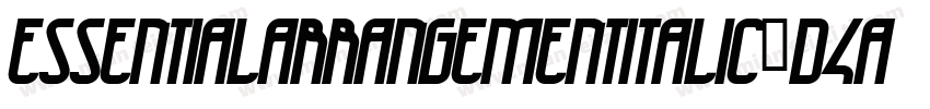 EssentialArrangementItalic-D4aD字体转换