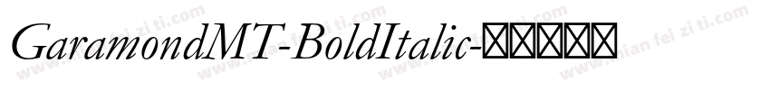 GaramondMT-BoldItalic字体转换