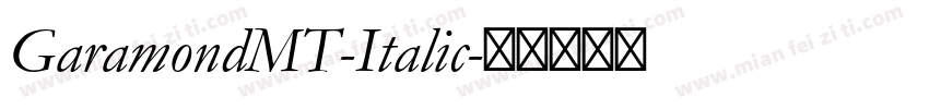 GaramondMT-Italic字体转换