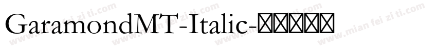 GaramondMT-Italic字体转换