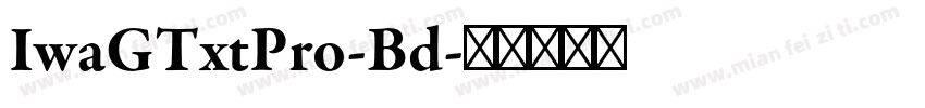 IwaGTxtPro-Bd字体转换