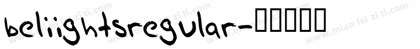 beliightsregular字体转换