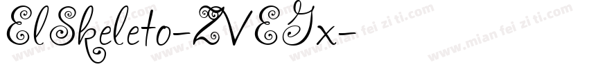 ElSkeleto-ZVEGx字体转换