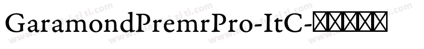 GaramondPremrPro-ItC字体转换