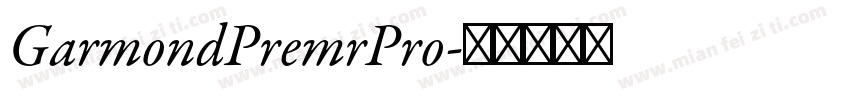 GarmondPremrPro字体转换
