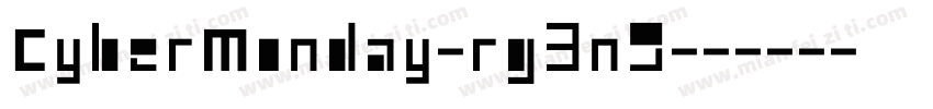 CyberMonday-rg3n9字体转换