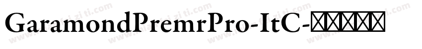 GaramondPremrPro-ItC字体转换