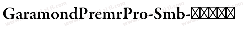 GaramondPremrPro-Smb字体转换