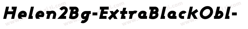 Helen2Bg-ExtraBlackObl字体转换