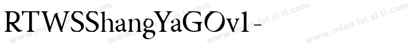 RTWSShangYaGOv1字体转换