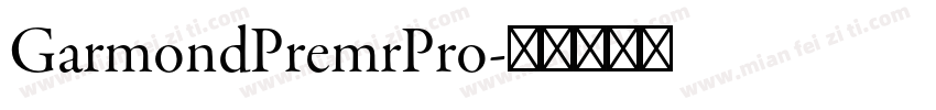 GarmondPremrPro字体转换