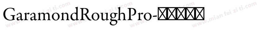 GaramondRoughPro字体转换