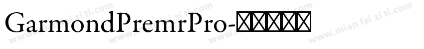 GarmondPremrPro字体转换