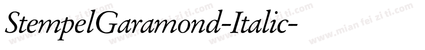StempelGaramond-Italic字体转换