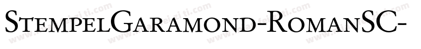 StempelGaramond-RomanSC字体转换