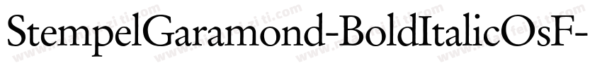 StempelGaramond-BoldItalicOsF字体转换