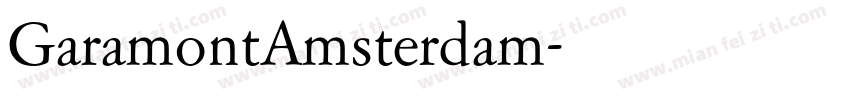 GaramontAmsterdam字体转换