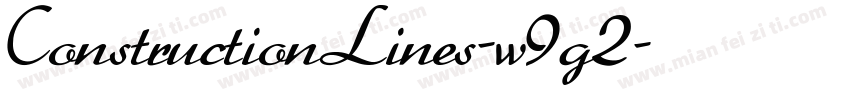 ConstructionLines-w9g2字体转换