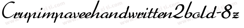 Crupimpaveehandwritten2bold-8z9g字体转换