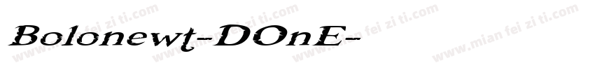 Bolonewt-DOnE字体转换