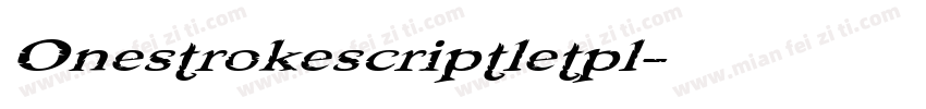 Onestrokescriptletpl字体转换