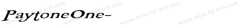 PaytoneOne字体转换