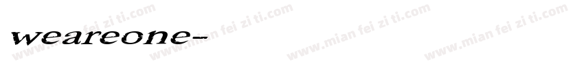 weareone字体转换