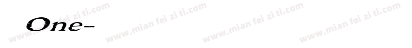 摇滚One字体转换