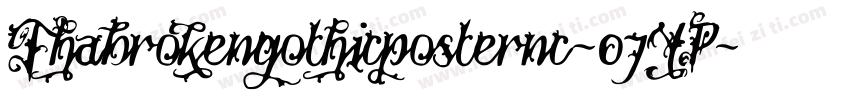 Fhabrokengothicposternc-07YP字体转换