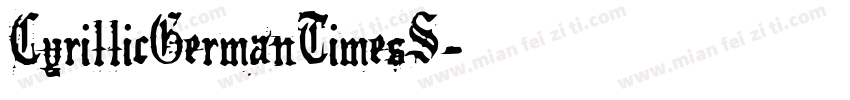CyrillicGermanTimesS字体转换