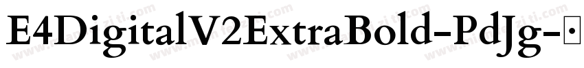 E4DigitalV2ExtraBold-PdJg字体转换