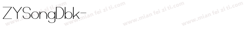 ZYSongDbk字体转换