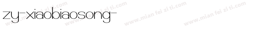 zy-xiaobiaosong字体转换