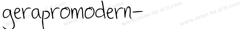 gerapromodern字体转换