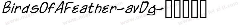 BirdsOfAFeather-avDg字体转换