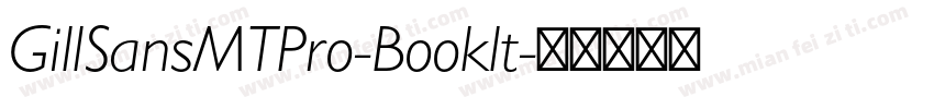 GillSansMTPro-Booklt字体转换