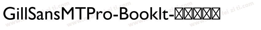GillSansMTPro-Booklt字体转换