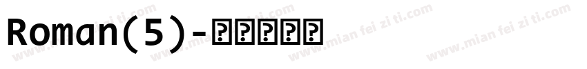 Roman(5)字体转换