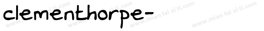 clementhorpe字体转换