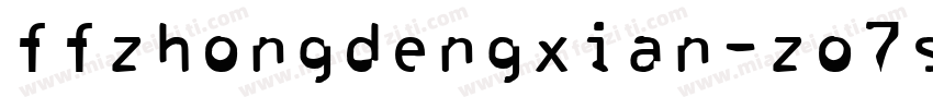 ffzhongdengxian-zo7s字体转换