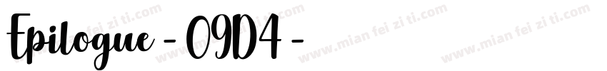 Epilogue-09D4字体转换