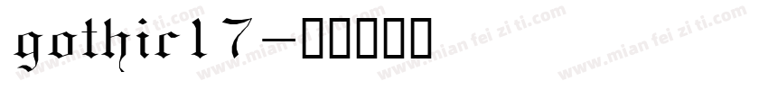 gothic17字体转换