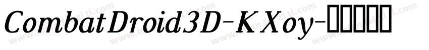CombatDroid3D-KXoy字体转换