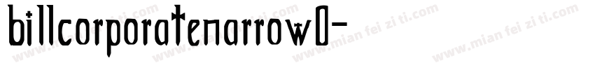 billcorporatenarrow0字体转换
