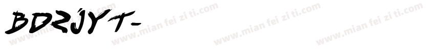 bdzjyt字体转换