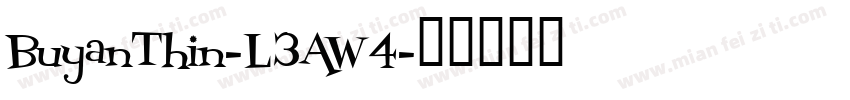 BuyanThin-L3AW4字体转换