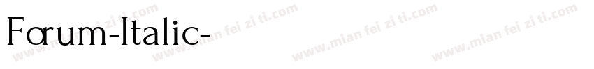 Forum-Italic字体转换